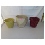 3 Vintage Flower Pots = McCoy and more =