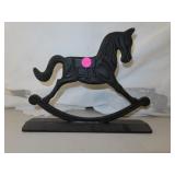 Vintage Cast Iron Rocking Horse Door Stop = 10&3/"