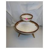 Vintage Pfaltzgraff Chip & Dip Set = 10" x 8&1/2"