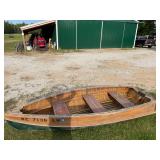 12 ft wooden boat good shape 