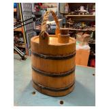 Wooden water carrier lined with beeswax 