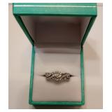 Semi custom sterling silver /diamond ring