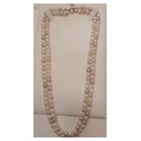 14 k fresh water pearl 2 strand necklace 