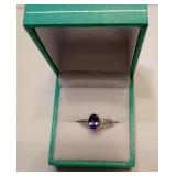 Semi custom 10 k diamond tanzanite/diamond 