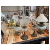 Antique oil lamps