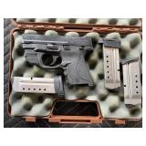 S/W 40 cal shield with crimson trace laser (3) clips 