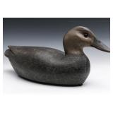 A GOOD BLACK DUCK HEN DECOY ATTR GRAYSON CHESSER