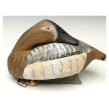 A TOM MARTINDALE PREENING CANVAS BACK HEN DECOY A TOM MARTINDALE PREENING CANVAS BACK HEN DECOY