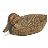 A GREEN-WINGED TEAL HEN DECOY BY WILL KIRKPATRICK