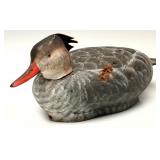 A JOHN MULAK (B.1943) MERGANSER DRAKE DECOY