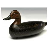 A NICE BLACK DUCK HEN DECOY MARKED PERDEW