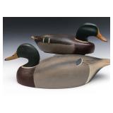 TWO GOOD CARVED AND PAINTED MALLARD DRAKE DECOYS