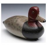 A CANVASBACK DRAKE DECOY ATTRIBUTED TO BIRDSALL