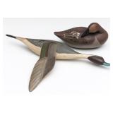 A 1948 CLARENCE BAUER MINIATURE CANVASBACK CARVING