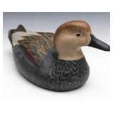 A LATE 20TH CENTURY GADWALL HEN WOODEN DECOY