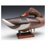 A PREENING MALLARD HEN DECOY SIGNED JIM PIERCE