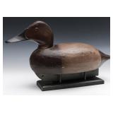 A CANVASBACK DRAKE DECOY, NEW BALTIMORE, MICHIGAN