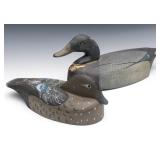 TOM MARTINDALE MALLARD DRAKE, WOOD DUCK HEN DECOYS