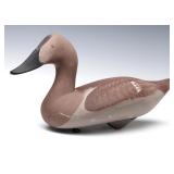 A CANVASBACK HEN WOODEN DECOY