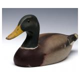 A MALLARD DRAKE WOODEN DECOY