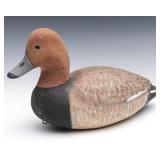 A CANVASBACK DRAKE DECOY SIGNED HERMAN CHAUVIN A CANVASBACK DRAKE DECOY SIGNED HERMAN CHAUVIN