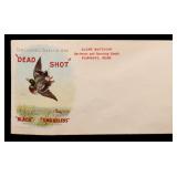 A DEAD SHOT SHELLS ADVERTISING ENVELOPE CIRCA 1915 A DEAD SHOT SHELLS ADVERTISING ENVELOPE CIRCA 1915
