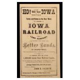 IOWA RAILROAD LAND CO. SALES BROCHURE C 1880