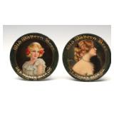 OLD TAVERN BEER ADVERTISING TIN LITHO TIP TRAYS