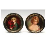 OLD TAVERN BEER ADVERTISING TIN LITHO TIP TRAYS OLD TAVERN BEER ADVERTISING TIN LITHO TIP TRAYS
