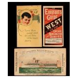 CB&Q RR EMIGRANTS TIMETABLE & OTHER EPHEMERA