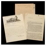 LOT OF EARLY RAILROAD LETTERS AND STATIONERY