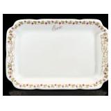 AN ERIE RAILROAD GOULD PATTERN PLATTER WITH LOGO AN ERIE RAILROAD GOULD PATTERN PLATTER WITH LOGO