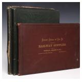 THREE 19TH CENTURY RAILROAD TRADE CATALOGS THREE 19TH CENTURY RAILROAD TRADE CATALOGS
