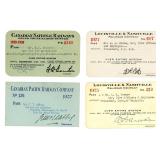 A COLLECTION OF RAILROAD PASSES CIRCA 1920s-30s