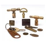 A COLLECTION OF RAILROAD KEYS AND TAGS A COLLECTION OF RAILROAD KEYS AND TAGS