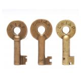 THREE CHICAGO, ROCK ISLAND & PACIFIC RAILROAD KEYS THREE CHICAGO, ROCK ISLAND & PACIFIC RAILROAD KEYS