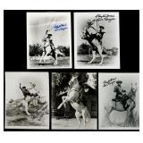 FIVE CLAYTON MOORE SIGNED LONE RANGER PHOTOGRAPHS FIVE CLAYTON MOORE SIGNED LONE RANGER PHOTOGRAPHS