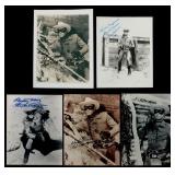 FIVE CLAYTON MOORE SIGNED LONE RANGER PHOTOGRAPHS