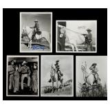 FIVE CLAYTON MOORE SIGNED LONE RANGER PHOTOGRAPHS