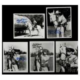 FIVE CLAYTON MOORE SIGNED LONE RANGER PHOTOGRAPHS FIVE CLAYTON MOORE SIGNED LONE RANGER PHOTOGRAPHS
