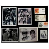 SIX CLAYTON MOORE LONE RANGER SIGNED ITEMS