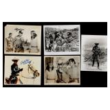 FIVE CLAYTON MOORE SIGNED LONE RANGER PHOTOGRAPHS