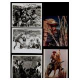 FIVE CLAYTON MOORE SIGNED LONE RANGER PHOTOGRAPHS