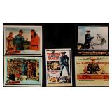 FIVE CLAYTON MOORE SIGNED LONE RANGER PHOTOGRAPHS