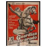 LARGE LONE RANGER MEXICAN THEATER POSTER, 1956 LARGE LONE RANGER MEXICAN THEATER POSTER, 1956