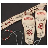 LONE RANGER WHITE LEATHER HOLSTER AND BELT SET LONE RANGER WHITE LEATHER HOLSTER AND BELT SET