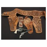 LONE RANGER HOLSTERS AND HUBLEY TEX CAP PISTOLS