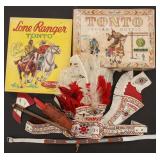A LONE RANGER TONTO OUTFIT WITH HEADDRESS, ETC A LONE RANGER TONTO OUTFIT WITH HEADDRESS, ETC