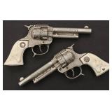 A PAIR OF HUBLEY TEXAN JR. CAP PISTOLS