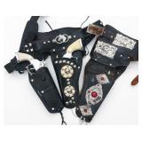 THREE VINTAGE LONE RANGER HOLSTER BELTS THREE VINTAGE LONE RANGER HOLSTER BELTS